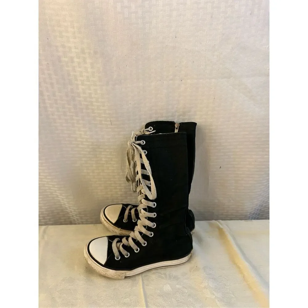 Converse knee high converse all stars youth 13 laces zippers (scuffs) Y2K rare s